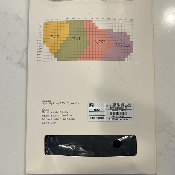 A New Day Sheer Black Fashion Tights with Rhinestones - Picture 4 of 4